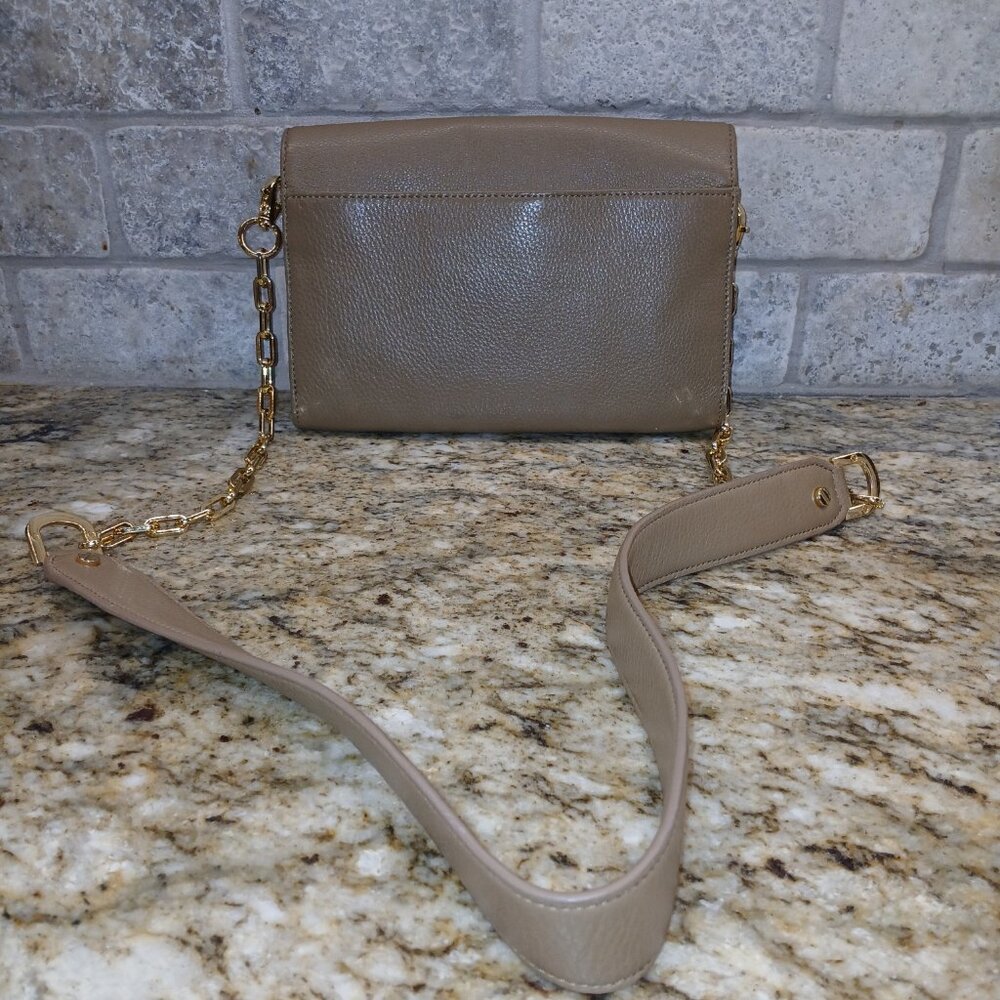 Tory Burch Pebbled Leather Perforated Logo Crossbody W/ A Dust Bag - Picture 3 of 10